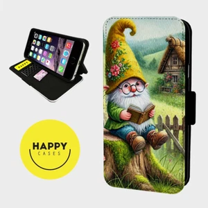 GARTENZWERG GONK POSITIV - Kunstleder Klapp Handy Hülle Cover - iPhone/Samsung - Bild 1 von 5