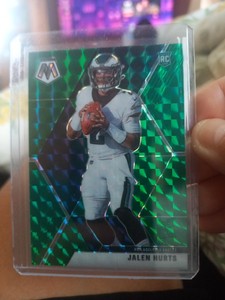 2020 Panini Mosaic - Rookies Mosaic Green Prizm #222 Jalen Hurts (RC)