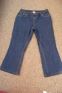 womens cj banks dark wash modern fit denin jeans size 14 w petite 33 x 25 - Picture 1 of 2
