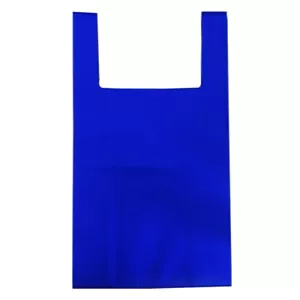 10 Stck. Blau Wiederverwendbarer Griff Geschenk Lebensmittel Einkaufstaschen ~ 2 Größenoptionen - Bild 1 von 3