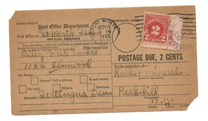 1940 Postage Due Postcard-Ft Worth/Terlingua TX-Peekskill NY - Picture 1 of 4