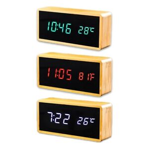 Digital Alarm Clock Temperature Snooze Night Mode Desktop Children Table Clock
