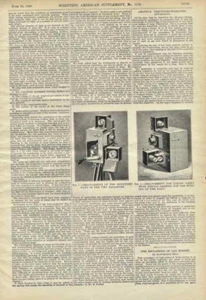 1898 Chrono Photography History Antique Apparatus Steel Engraving Article - Bild 1 von 1