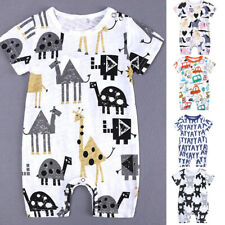 Toddler Kids Baby Boys Cartoon Romper Jumpsuit Outfit Clothes Summer Playsuits
