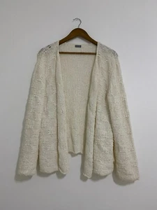 Cardigan donna beige Carol Horn taglia XL manica lunga bottoni anteriori #2535 - Foto 1 di 9