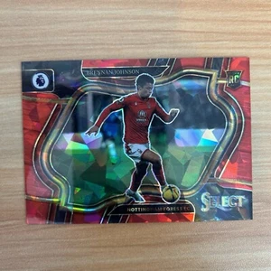 2022-23 Panini Select Premier League Brennan Johnson Rookie Red Cracked Ice #242 - Picture 1 of 2