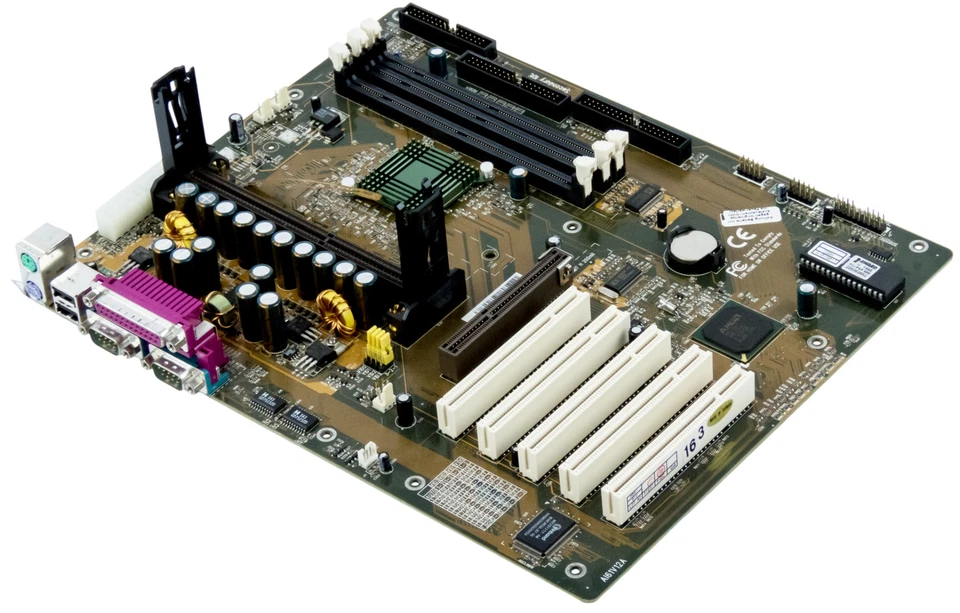 Original Shuttle Ai61v12a Socket A 3x Sdram AGP 5x PCI ATX Mainboard - Image 1 of 2