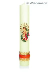 Madonna Kerze 62x10cm Farbe Elfenbein von Kerzen Wiedemann in RAL Topqualität - Picture 1 of 1