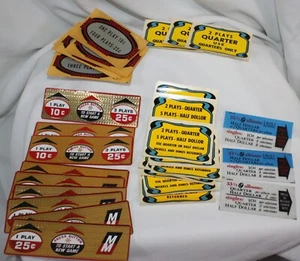 36 Vtg Jukebox Decals Stickers Lot Unused Storestock Price Plays Money Dealer - Picture 1 of 6