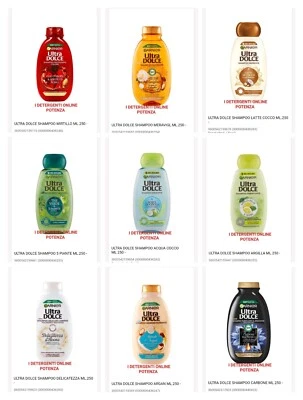 Ultradolce Garnier Shampoo 250 Ml. VARI TIPI PEZZI 3 - Immagine 1 di 4