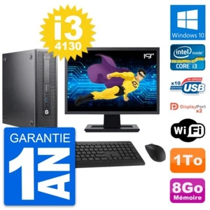 PC HP 600 G1 SFF Ecran 19" Intel Core i3-4130 RAM 8Go Disque 1To Windows 10 Wifi - Photo 1/8