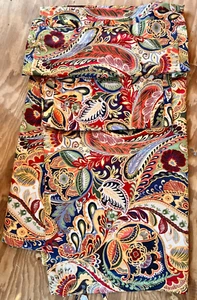 Pier 1 Imports Vibrant Paisley King Duvet Pillow Shams (2) Set Gorgeous RARE! - Picture 1 of 3