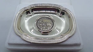 Swiss Bank Corporation .925 Sterling Silver Commemoration Dish 1872 - 1972 163gm - Picture 1 of 7