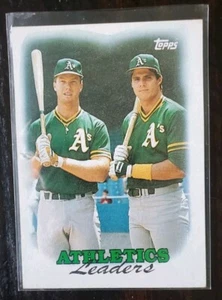 1988 Topps Athletics Leaders Jose Canseco Mark McGwire BASH BROTHERS #759  - Picture 1 of 2