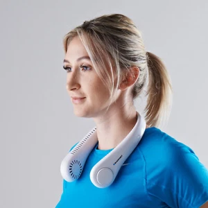 Stilvoller blaupunkt kabelloser Nackenventilator ideal zum Abkühlen während des Trainings - weiß - Bild 1 von 6