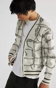 David Catalán Rope Jacquard Cardigan Men’s - Picture 1 of 16