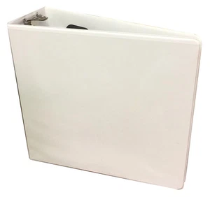 Carpeta de vista de 3", 3 anillos redondos, bolsillos interiores, blanca - Imagen 1 de 6
