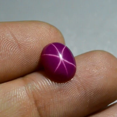 2.5 Carats Lab Created Pink Ruby Star Oval Shape  - Image 1 of 3