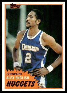 1981 Topps #W68 Alex English   Basketball Denver Nuggets