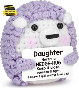 Daughter Gifts from Mom Dad, Mini Funny Crochet Hedgehog for Year Old Little Gir - Picture 1 of 8