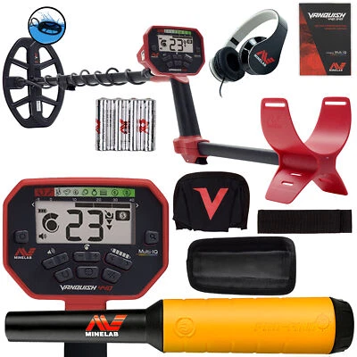 Detector Minelab VANQUISH 440 con bobina 10 x 7 y puntero Pro-Find 20 Foto 1 de 4