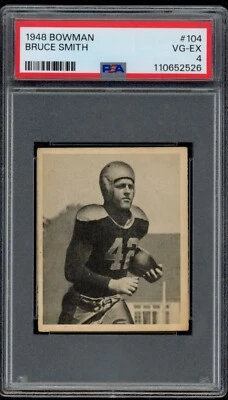 1948 Bowman #104 Bruce Smith ^ Green Bay Packers ROOKIE RC  PSA 4 - Image 1 of 2
