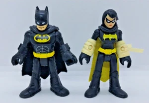 Fisher-Price Imaginext DC Super Friends Black Batman Batgirl Figure Lot - Picture 1 of 5
