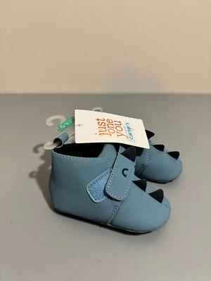 Carter's Toddlers Boy's Shoes Dinosaur Blue Size 0/3 Months - Image 1 of 4