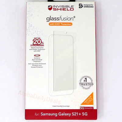 ZAGG Glass Fusion+ com protetor de tela D3O para Samsung Galaxy S21+ 5G - Imagem 1 de 2