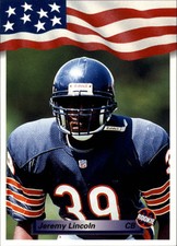 1992 All World Football Card #60 Jeremy Lincoln RC