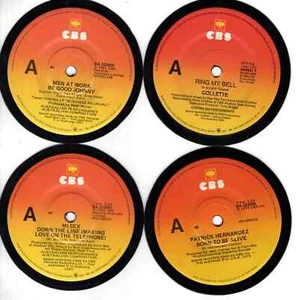 Vinyl Record Coasters – Set of 4 CBS Orange Label – inc. Men At Work - Picture 1 of 2