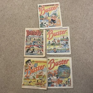 X5 Buster & Dandy Comics - 1982 & 1986 - Picture 1 of 6