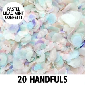 Biodegradable Wedding Confetti | Pastel Purple Mint | Circle Tissue Paper | 20g - Picture 1 of 3