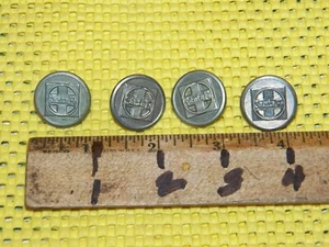 Vintage Set of 4 SANTA FE Railroad Nickel Buttons - Picture 1 of 2
