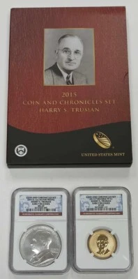 2015 P Truman Coin & Chronicles Set - NGC MS69 Medal PF69 Dollar Reverse Proof - Image 1 of 4