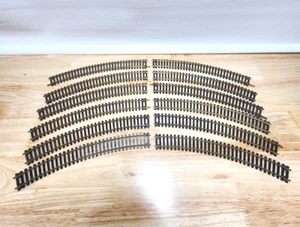 Tyco Track #15685 HO Scale 18R Curve Train Track Lot Of 12 pcs Black and Brass - Picture 1 of 6