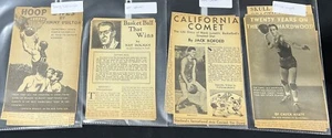 ULTRA RARE EARLY 1930's NEWSPAPER BASKETBALL / MAGAZINE ARTICLES - Picture 1 of 5