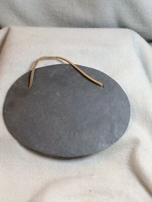 New Slate Dark Gray Oval Chalkboard Blackboard Sign to Paint Create Plaque - Image 1 of 4