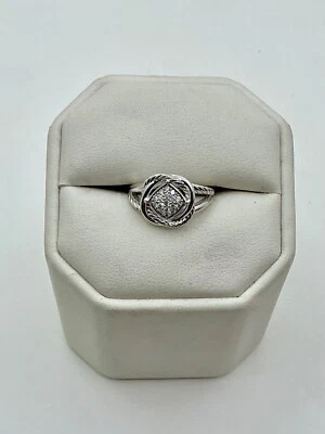 Anillo David Yurman Infinito Plata de Ley con Diamantes talla 5 1/4  Foto 1 de 4