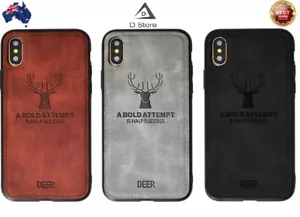 NEW iPhone XS MAX XS X Luxury Leather Shockproof Case Cover - Picture 1 of 10