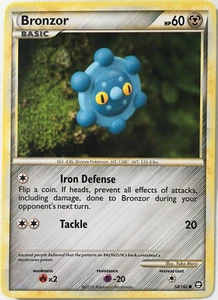 POKEMON BRONZOR 58/102 HS TRIUMPHANT COMMON NEAR MINT - Picture 1 of 2