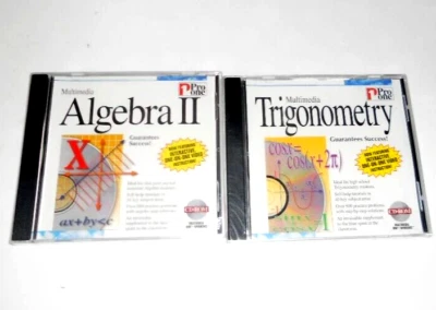 2 Pro One Math CD Rom Multimedia Algebra II, Trigonometry *New Sealed* - Image 1 of 2