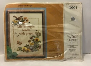 Creative Circle 1004 Life is Fragile 1979 Embroidery Kit  18" X 24" - Picture 1 of 5