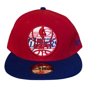 New Era Los Angeles Clippers ESPN Inner Locked Red Royal Fitted Hat Size 7 1/2 - Picture 1 of 4