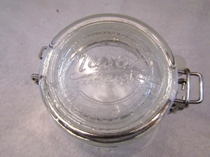 MASON JAR CLEAR GLASS SNAP LOCK WIRE BALE LID 20 OZS. 4 X 4" - Picture 1 of 13