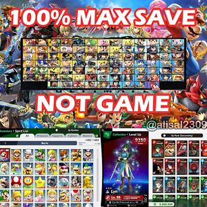 Super Smash Bros. Ultimate 100% Max Switch (NO GAME)