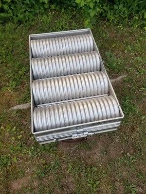 Chicago Metallic 48514 Glazed Aluminized Steel Crimped Round 4 Loaf Bread Pan  - Image 1 of 4