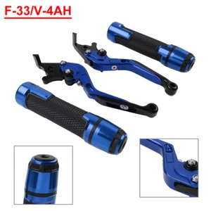 Klappbare Kupplungshebel Bremsehebel Lenkergriffe Sets für Honda CBR1000RR Blau - Picture 1 of 10