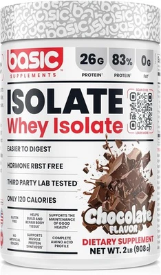 SUPLEMENTOS BÁSICOS Isolado Básico de Proteína Whey 26g Proteína 0g Gordura Sem Glúten R... - Imagem 1 de 4