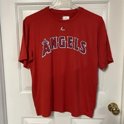 Mike Trout #27 Los Angeles Angels Majestic Cool Base T-shirt Jersey Mens L NEW - Image 1 of 4